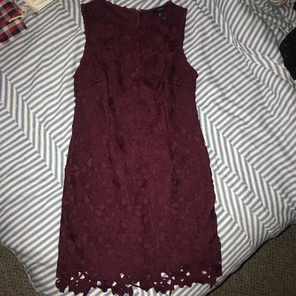 Maroon lace dress